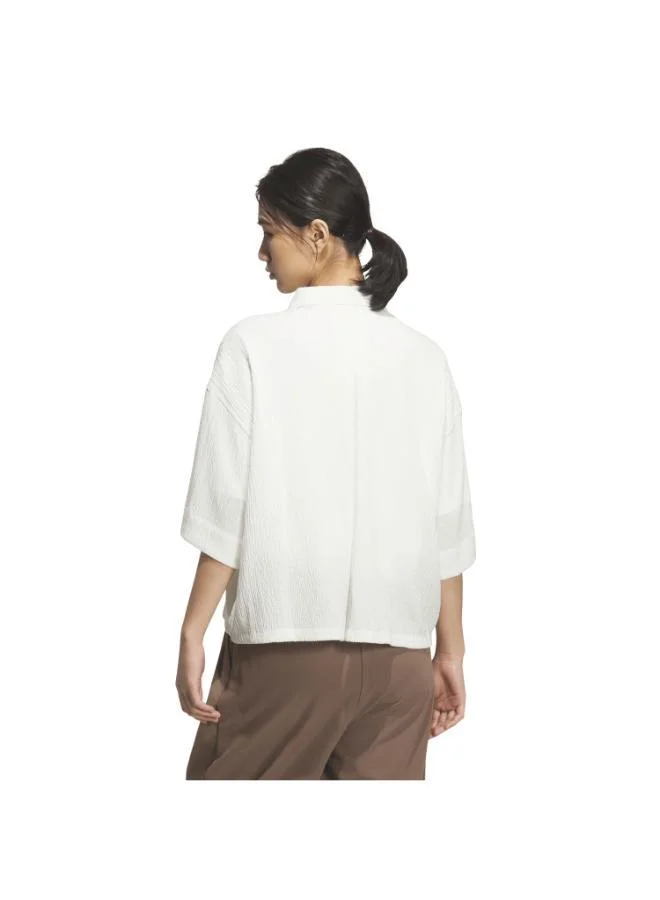 اديداس قميص بأكمام قصيرة SOFTLUX SHEER LOOSE FIT COLLAR